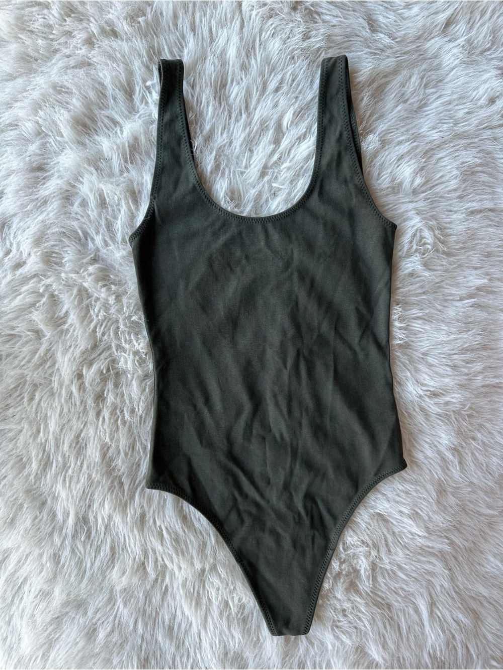 Wilfred free Dark Olive Green Scoop One-Piece Bodysuit XS